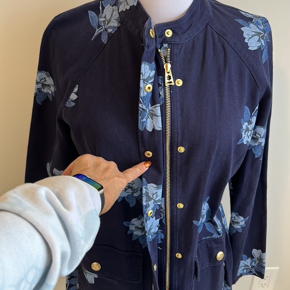 Draper James Navy Floral Field Jacket - Picture 8 of 10